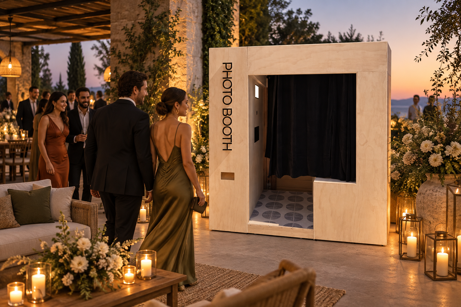 Neptuno Booth integrado en una celebración elegante